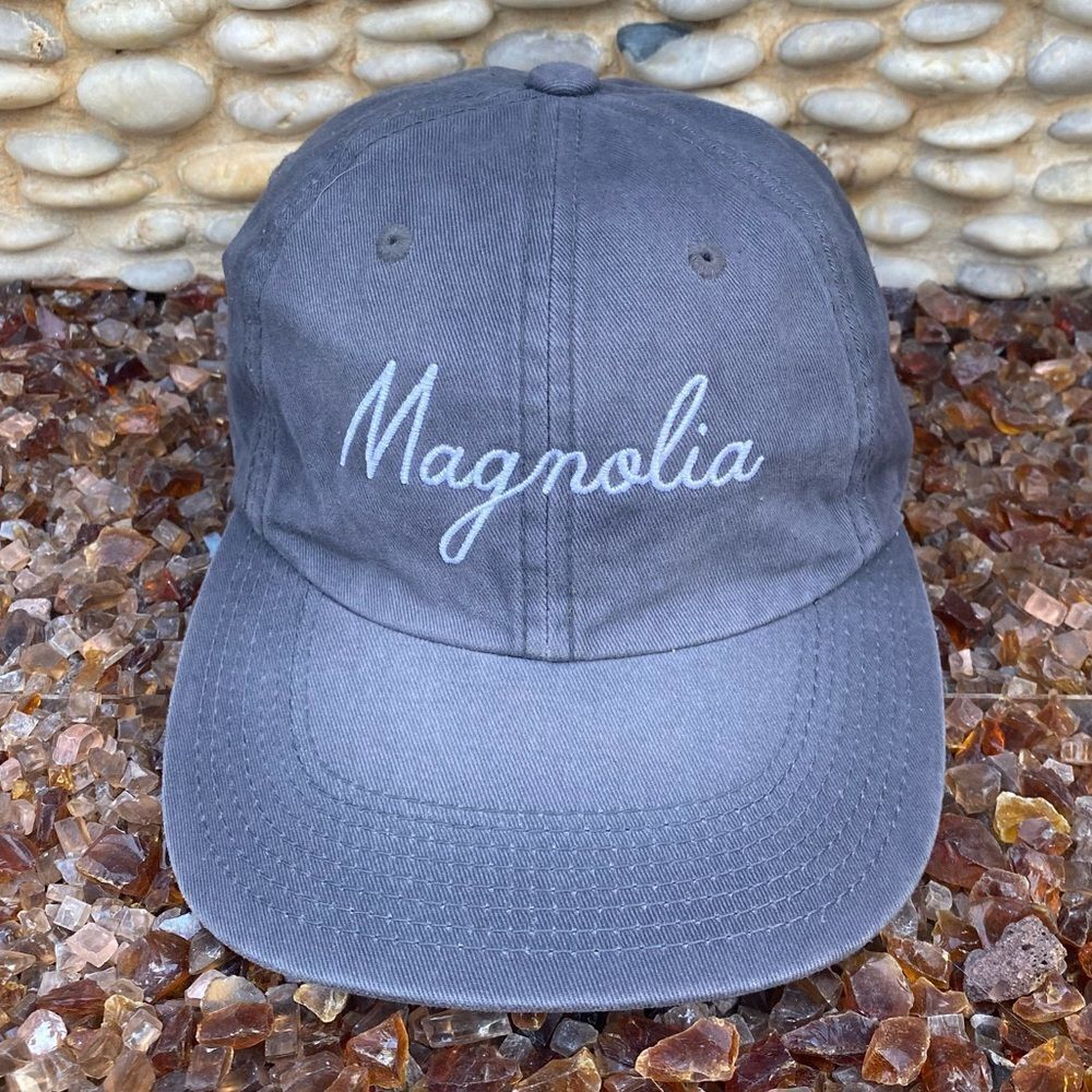 Magnolia Farms Joanna Gaines Port Authority Black Denim Washed Hat/Cap Adj EUC